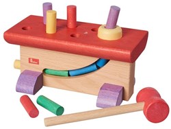 nic houten speelgoed Organic hamerbank multicolor motoriek