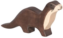 Holztiger houten zeeotter speelfiguur handgemaakt duurzaam speelgoed