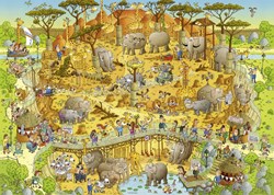 Heye puzzel African Habitat dieren 1000 stukjes Funky Zoo cartoon