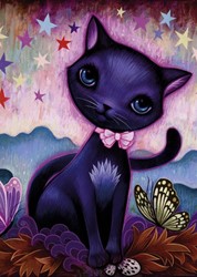 Heye Puzzel Black Kitty,dream.1000