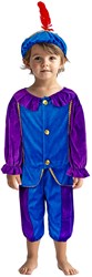 Déguisement de Piet violet bleu taille 98-104 pour enfants fête costumée