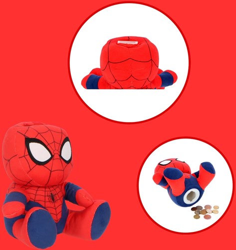 OttoSimon Tirelire peluche Spider-Man 20 cm - Cadeau Marvel-2