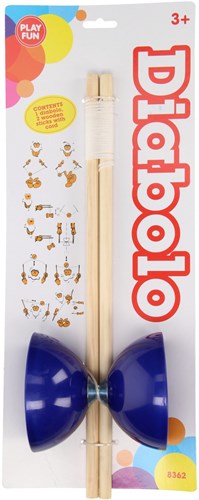 Playfun diabolo speelgoed met houten stokken - kleurrijk jongleerplezier