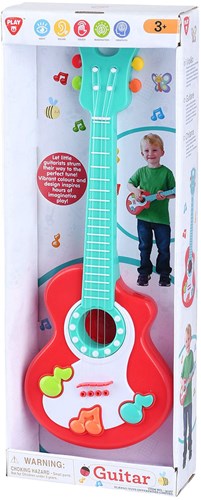 Playgo guitare jouet notes de musique rouge - guitare interactive pour enfants