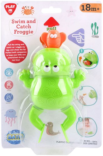Play jouet de bain grenouille nage et attrape - jouet de bain mécanique