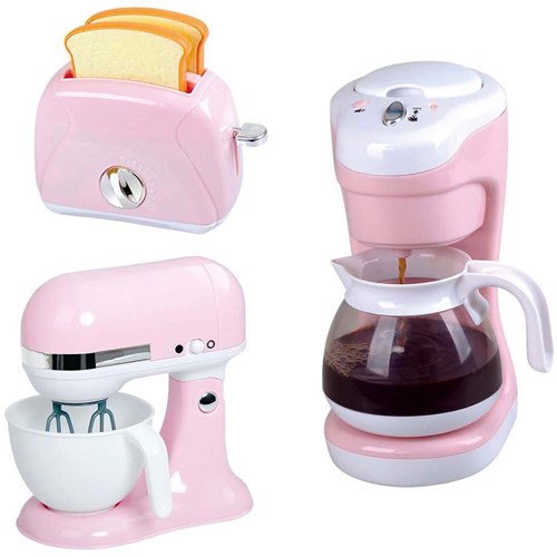 Play speelgoed keukenapparatuur roze set - mixer, koffiezetapparaat, broodrooster-2
