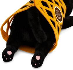 Orange Toys knuffel kat Milo zwart pluche 35 cm speelgoed