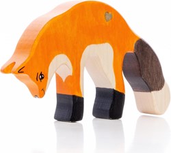 Lilu figurine renard en bois FSC peint à la main animaux de la forêt 13cm