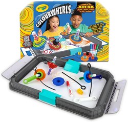 Crayola coffret créatif ColourWhirls Arena avec 4 toupies et feutres