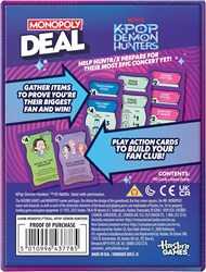 Hasbro Monopoly kaartspel KPOP Demon Hunters - gezelschapsspel