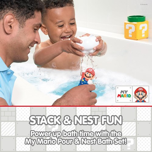 Tomy jouet de bain MY MARIO set à verser et à empiler pour le bain-2