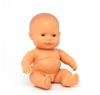 Miniland Babypop Europese jongen 21cm - educatief speelgoed pop