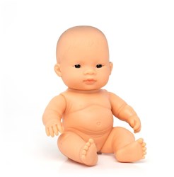 Miniland babypop Aziatisch meisje 21cm - realistische speelpop voor rollenspel