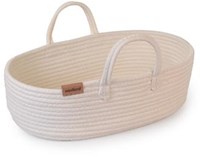 Miniland couffin poupée coton - panier bébé poupée crème 44cm