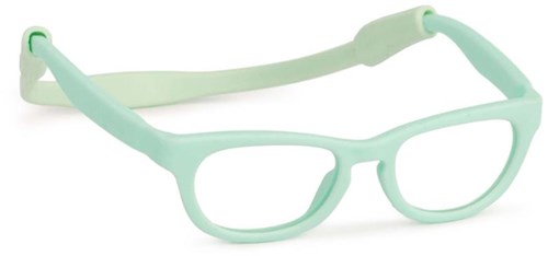 Miniland lunettes de poupée turquoise accessoire mode pour poupées bébé