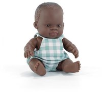 Miniland babypop Afrikaanse jongen 21cm pop educatief speelgoed-3