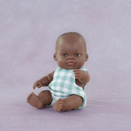 Miniland poupée bébé garçon africain 21cm jouet éducatif-2