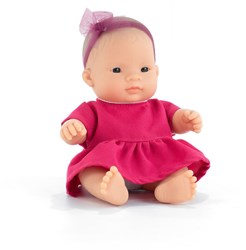 Miniland babypop Aziatisch meisje 21cm - educatief speelgoed pop