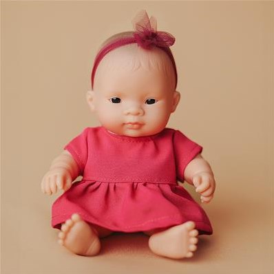 Miniland poupée bébé fille asiatique 21cm - poupée jouet éducatif-3