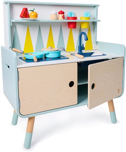 Hape kinderkeuken houten speelkeuken met opbergruimte 2-in-1