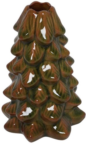 Countryfield bougeoir sapin vert vase décoratif 15cm