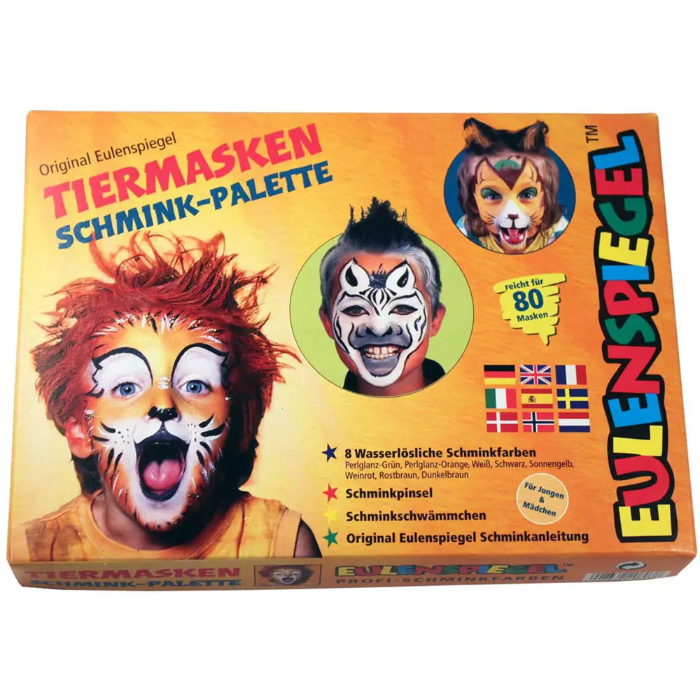 Vedes palette de maquillage masques d’animaux - set maquillage enfants et adultes