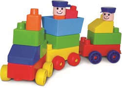Edushape Mini Edu Trein in tas - 30 delig