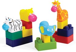 Edushape Mini Edu Dieren Set 6 Dieren + 22 Blokken