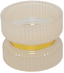 Countryfield bougeoir verre crème ambiance luxe Ø9xH7cm décoration