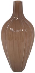 Vaas hoog Eline mat bruin Ø16xH36cm