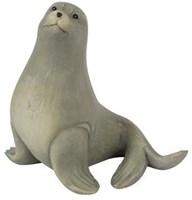 Countryfield zeehond knuffel grijs speelgoed decoratie 7,5x13cm
