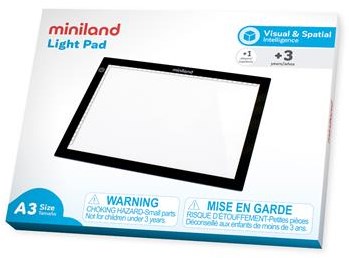 Miniland Lightpad - Table lumineuse A3 pour enfants et jeu créatif-3