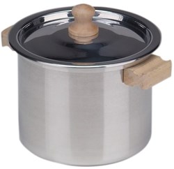 nic casserole jouet argentée avec couvercle - cuisine enfant métal 10 cm