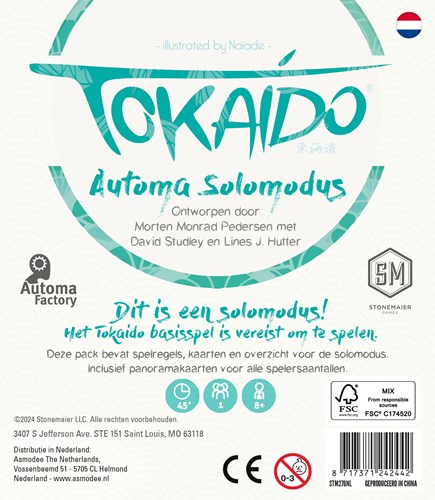 Asmodee Tokaido Automa Mode Solo extension jeu de société cartes solo-2