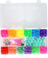 Set élastiques loom boîte de rangement 2000pcs - Créer des bracelets loom-3