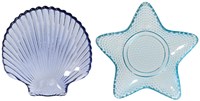 Decoris assiette en verre coquillage ou étoile - Ø14cm - accessoire de table