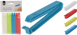 Excellent Houseware keuken afsluitclips vershoudclips 8 stuks multi-kleur 10 cm