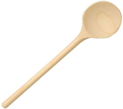 nic houten speelgoed pollepel voor kinderen 18 cm blank hout