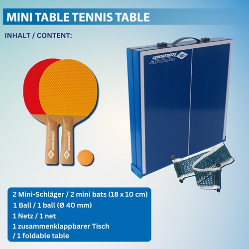 Schildkröt mini tafeltennistafel set - compact tafeltennis plezier-3