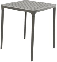 Kunststof tafel Porto antraciet 65x65cm bijzettafel tuintafel