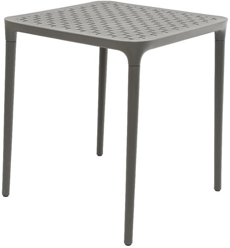Kunststof tafel Porto antraciet 65x65cm bijzettafel tuintafel