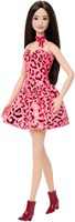 Barbie modepop met roze luipaardprint jurk en accessoires