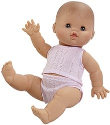 Paola Reina Gordi Babypop Meisje Pyjama Wit - 34 cm Pop Speelgoed