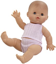 Paola Reina Gordi Babypop Meisje Wit Pyjama - 34 cm