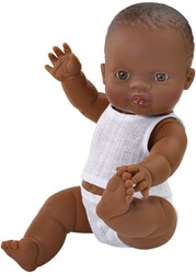 Paola Reina Gordi Babypop Jongen Donkerbruin Pyjama - 34 cm
