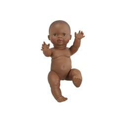 Paola Reina Gordi babypop meisje Amparo donkerbruin - 34 cm
