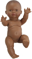 Paola Reina Gordi Babypop Meisje Amparo Donkerbruin - 34 cm