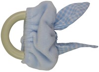 Asi poppen rammelaar blauw speelgoed accessoire kunststof
