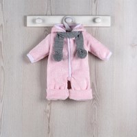 Asi vêtement poupée combinaison polaire style scandinave rose poupée