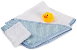 Asi poppen badset met handdoek, washandje en badeend - badspeelgoed